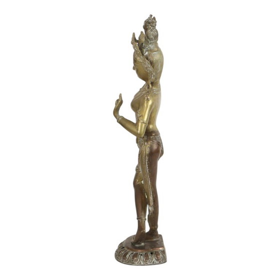 Grande statua di Mayadevi in ​​ottone, Madre di Buddha, 52 cm – Sculture, Brass (photo 5 of 14)
