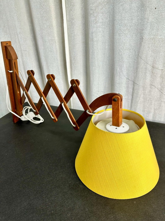Applique murale ciseaux Mid Century en teck, design danois vintage, Appliques murales, Bois, Marron (photo 7 sur 11)