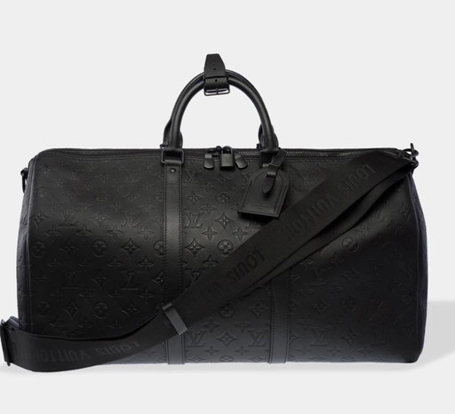 Sac LOUIS VUITTON Keepall en Cuir Noir - 103482