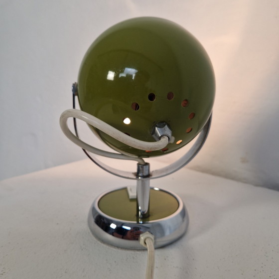 Image 1 of Vintage space age green globe lamp
