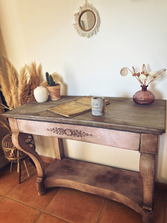 Image 1 of Splendida consolle in stile shabby chic con patina toscana.