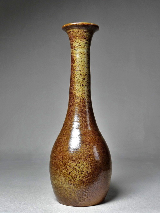 Soliflore Bottle With Long Neck Stoneware Nathalie & Christophe Hurtault Vintage