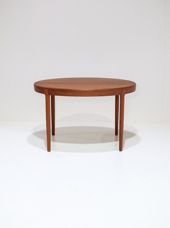 Image 1 of Uitschuifbare ronde eettafel teak Deens vintage jaren '60