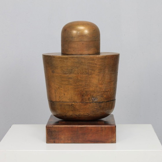 Image 1 of Holey Grail  Monumental Sculptural Form in Wood by Annet Gaaikema, 1980s