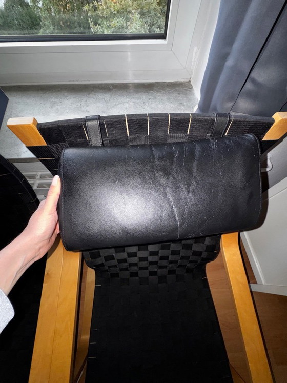 2x Vintage IKEA POÄNG Armchairs, Noboru Nakamura, 1990s, Textile, Black (photo 6 of 8)