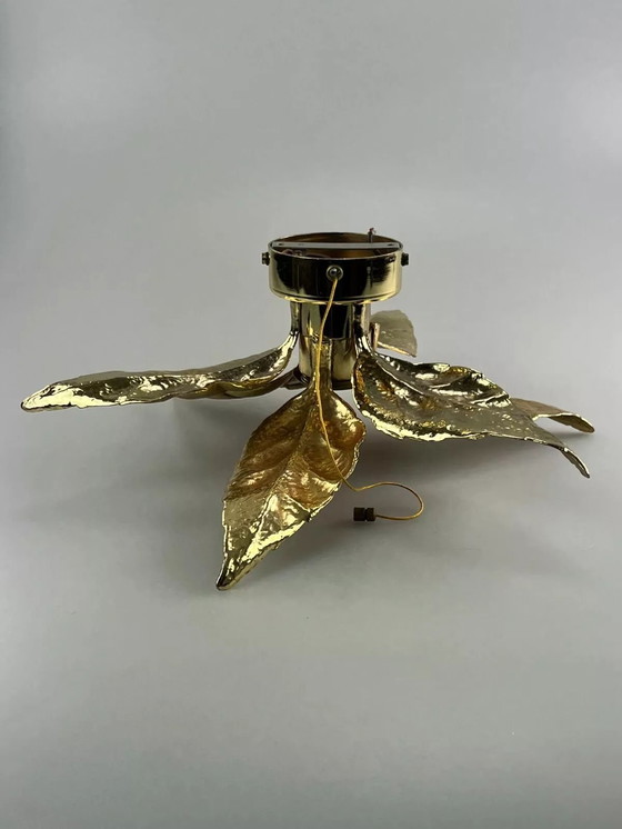 Image 1 of Lampada da parete anni &#39;60 e &#39;70 Willy Daro luci massicce in ottone