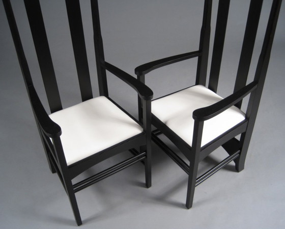 2 Chairs, Reproduction, Argyle Chair, Charles Rennie Mackintosh, New – Armchairs, Wood (photo 4 of 5)