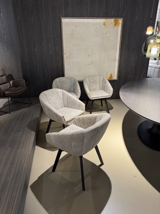 4 chaises de salle à manger Montis Luna