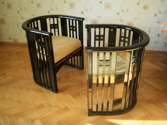 Image 1 of 2 fauteuils de style Josef Hoffmann