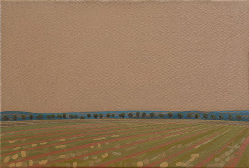 Blue Avenue, unique piece, painting, hand-painted one-of-a-kind, 30 x 20 cm, acrylic paint on canvas