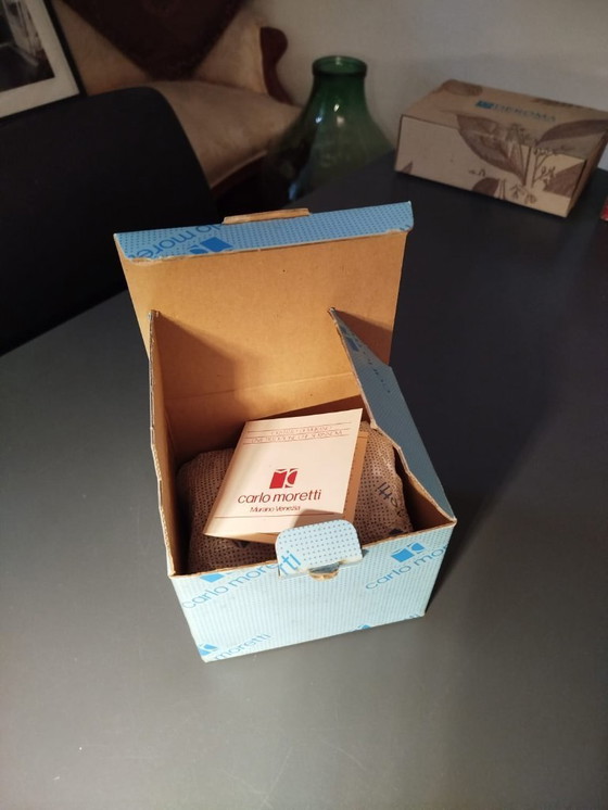 Image 1 of Crystal paperweight, sculptural object by Carlo Moretti, master glassmaker of Murano, Venice