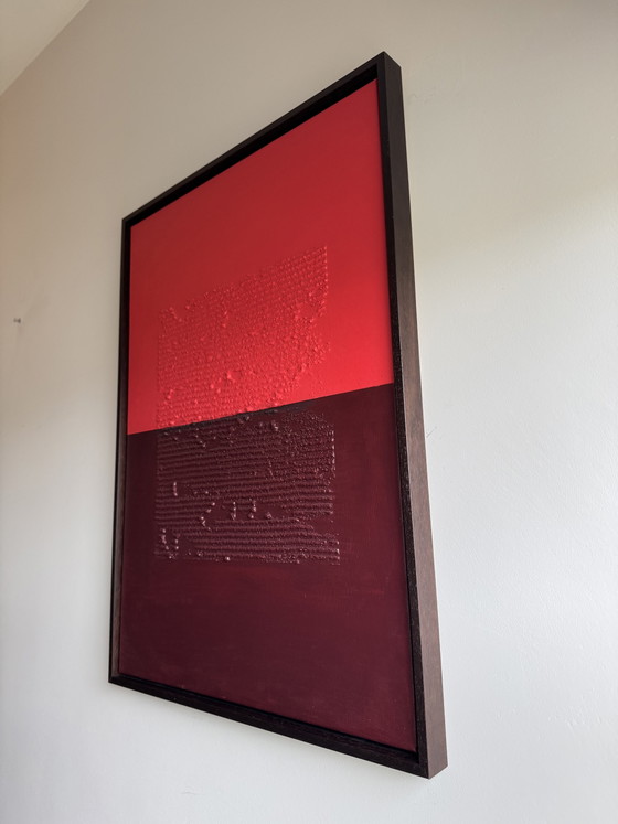 Unique Texture Painting With Floating Frame | (53 x 73 cm) – Paintings & Drawings, Canvas, Wood (photo 4 of 5)