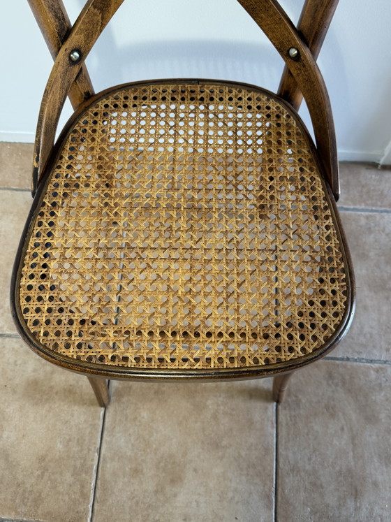 Klassieke Houten Kruisrug Stoel - Klassieke Houten Kruisrug Stoel – Eetkamerstoelen, Rattan, Wood (photo 9 of 15)