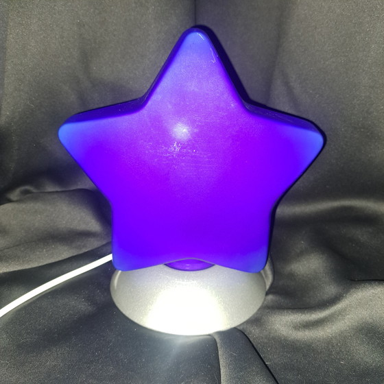 Image 1 of Lampada in vetro IKEA Blue Star – Modello raro degli anni &#39;90, Danimarca