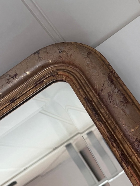 Image 1 of Houten regency facet spiegel met marmer patroon 