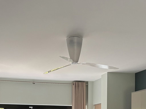 Lampada/ventilatore da soffitto Luceplan Blow bianco/trasparente