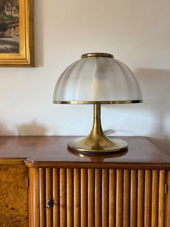 Lampada da tavolo a fungo in vetro soffiato di Murano, Fabbian Italia, anni '70 – Lampade da tavolo, Glass (photo 3 of 10)
