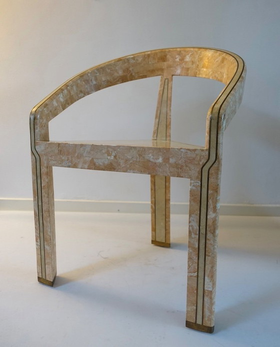 Image 1 of Conjunto de dos sillas Triancolori estilo Maitland Smith, década de 1970