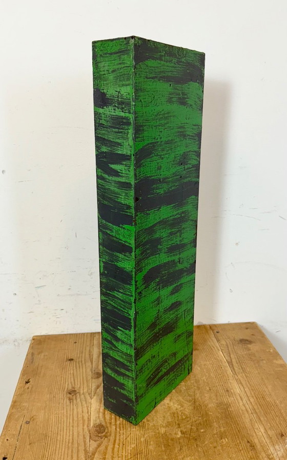 Image 1 of Grande lettera I in ferro verde vintage per facciata, anni '70