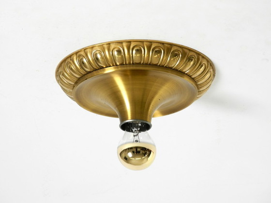 Image 1 of Lampe murale ou plafonnier ronde en laiton et métal, style pop art des années 1960, par Sölken