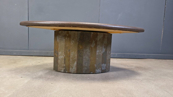 Image 1 of Vintage triangular brutalist coffee table, 1970s