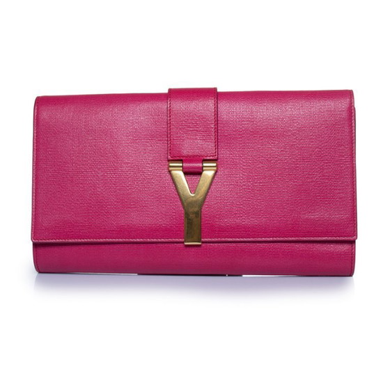 Saint Laurent, pochette Chyc color fucsia – Clutch, Calfskin (photo 7 of 13)