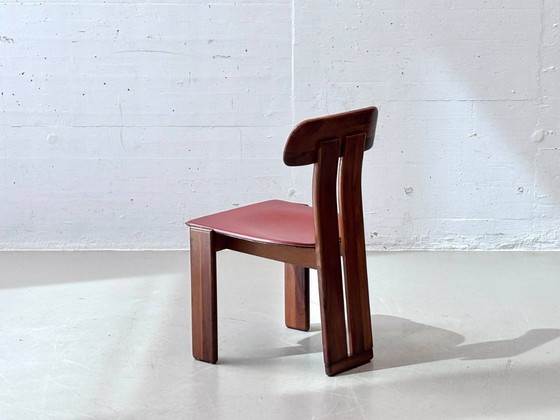 Image 1 of Ensemble de 4 chaises de salle à manger Sapporo en noyer, conçues par Mario Marenco pour Mobil Girgi, Italie, années 1970