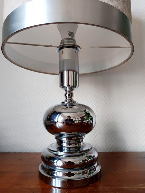 Image 1 of Lampe chrome vintage 1970 