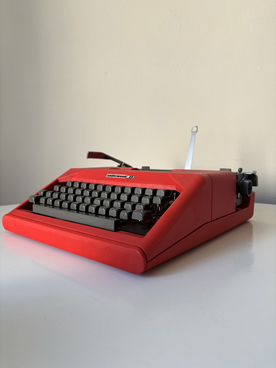 Image 1 of Macchina da scrivere Underwood 23 vintage rossa non funzionante