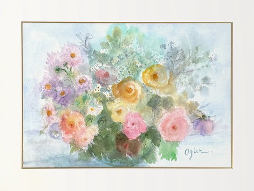 Marie Louise Ogier - Magnifique Bouquet de Fleurs - Vers 1960