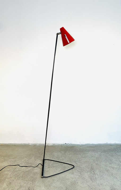 UNBEKANNTE 'SUN SERIES' BODENLAMPE, H. BUSQUET FÜR HALA ZEIST, NIEDERLANDE, 1950er Jahre