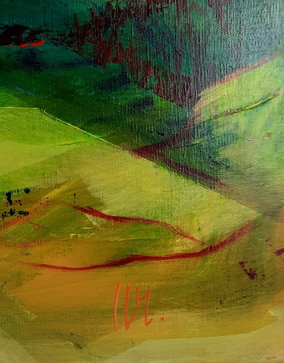Image 1 of Paysage fragmenté 2 , acrylique sur lin 80x110cm