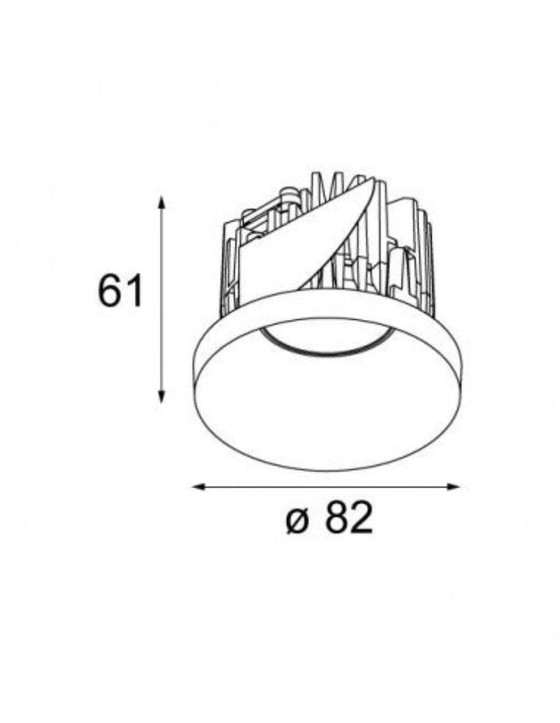 Image 1 of Modulare - Smart kup 82 LED GE Lampada da incasso nera