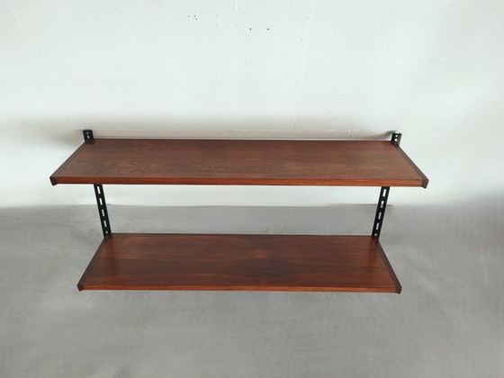 Image 1 of Parete attrezzata modulare vintage a 2 livelli danese di Kai Kristiansen per FM Møbler