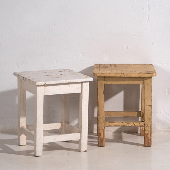 Antike Nachttische (ca. 1920). 2-teiliges Set #2 – Beistelltische, Rustic (photo 4 of 10)