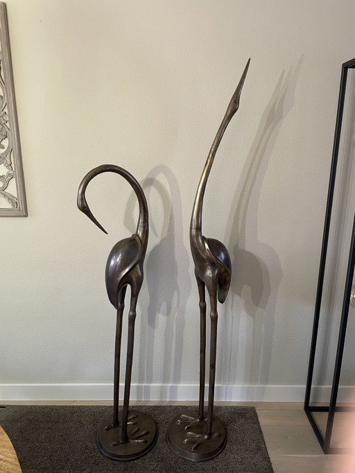 Bronzene Kraniche, 175 cm hoch