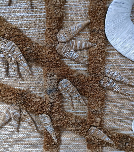 Image 1 of tapisserie oiseau feuillages estampillée années 70