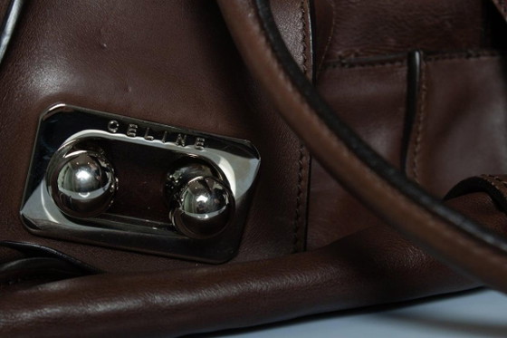 Image 1 of Bolso Celine Blossom de piel marrón