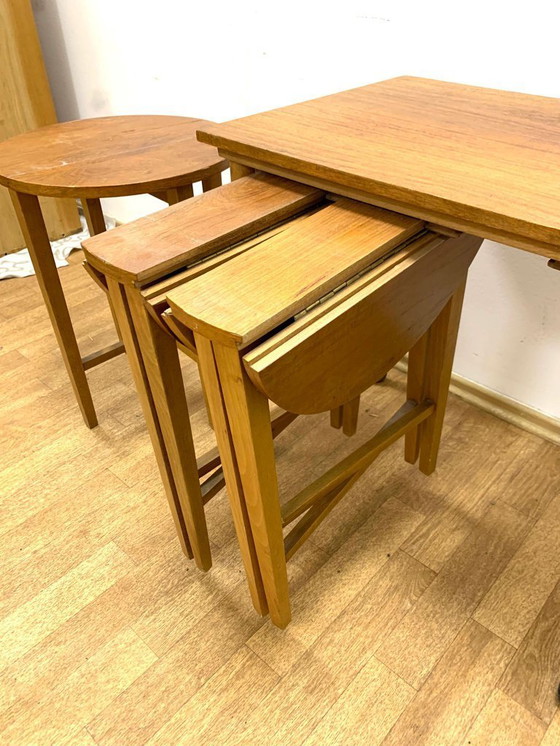 Image 1 of Tavolini ad incastro vintage di Paul Hundevad, design ceco, anni '60