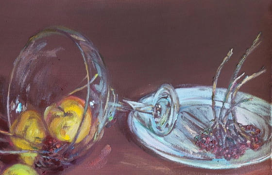 Original Ölgemälde Herbststillleben Vergessene Früchte – Gemälde & Zeichnungen, Canvas (photo 3 of 5)
