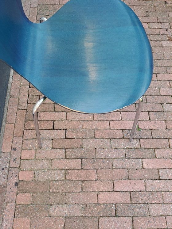 Image 1 of 3 x Vintage Danish design Fritz Hansen butterfly chair petrol blue marked