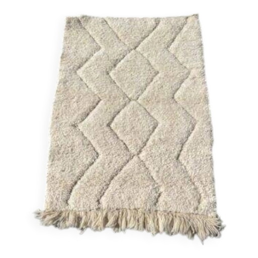 Alfombra bereber blanca 2X1m