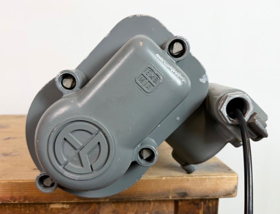 Image 1 of Grijze industriële hanglamp met buisconstructie van Elektrosvit, jaren 70.
