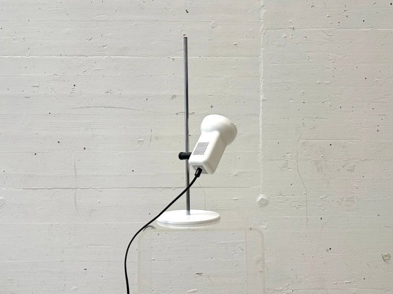 Image 1 of Lámpara de mesa de metal blanco estilo era espacial, década de 1970.