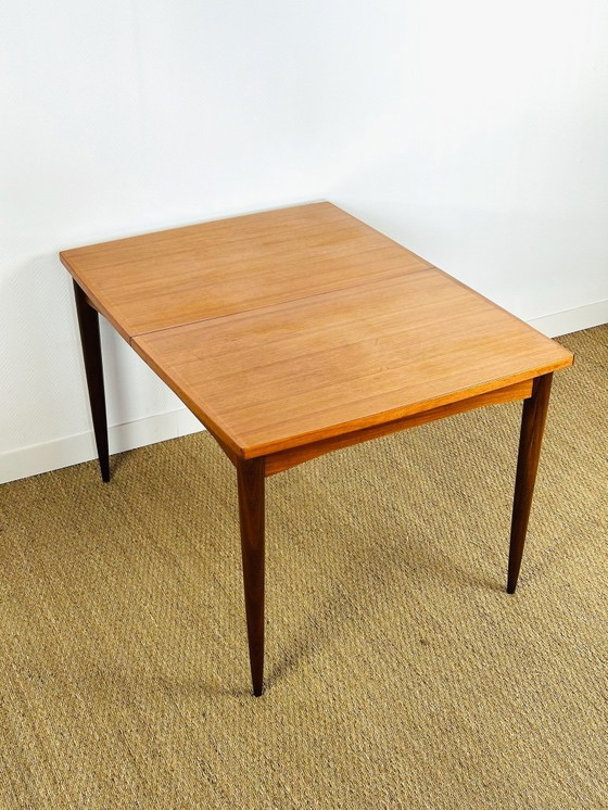 Image 1 of Uitschuifbare Scandinavische teakhouten eettafel, 1960