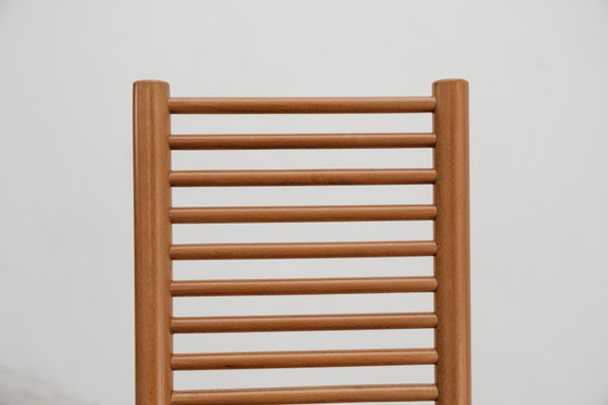 Image 1 of Dining Set Consisting of 4 Chairs with Ladder Backrest, 1980s Design, Italy