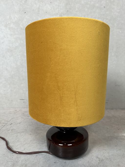 Vintage Ceramic Table Lamp - Brown/Yellow