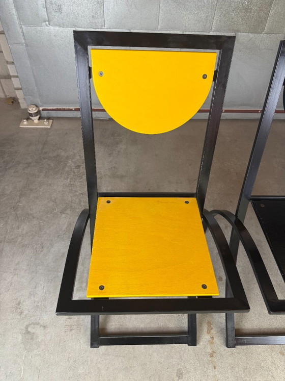 KFF Sinus chair, Karl Friedrich Förster (disponibilità: 3) – Sedie da pranzo, Pelle, Metallo (photo 3 of 17)