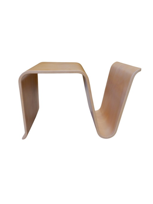 Curved Wooden Side Table