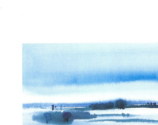 Hardtke - Winterlandschap - Kleurenoffsetlitho - Met de hand gesigneerd
